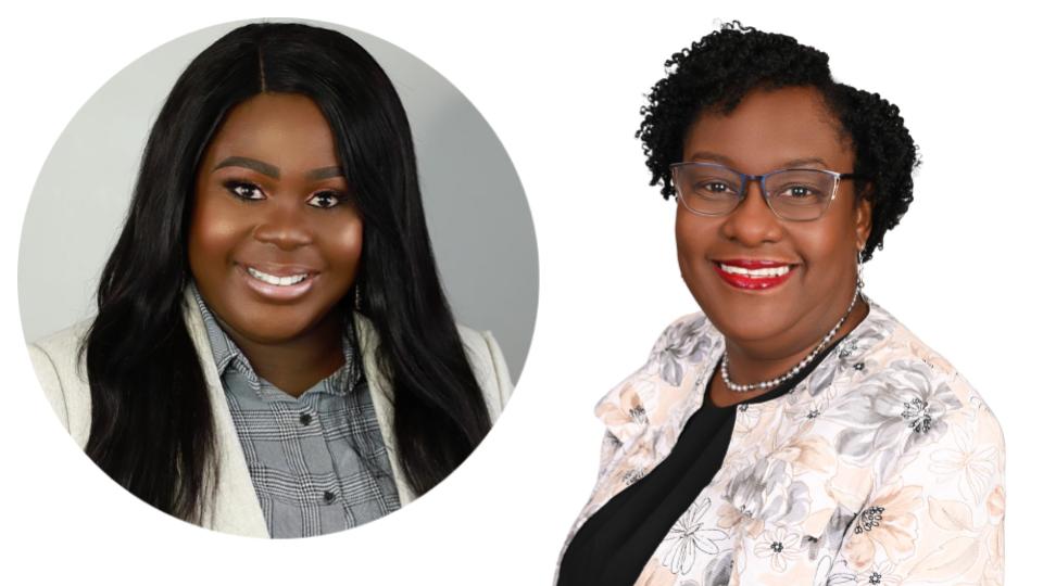 Photos of Omolara Akarele and Kimberley Yhap